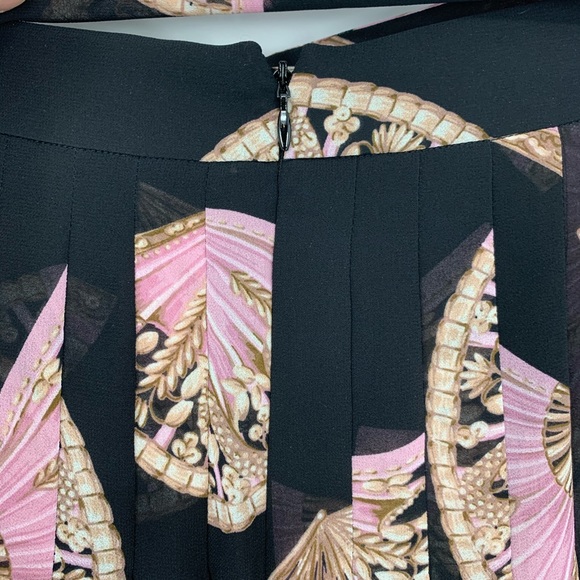 Ann Taylor Fan Floral Side Tie Pleated Skirt - Picture 4 of 7